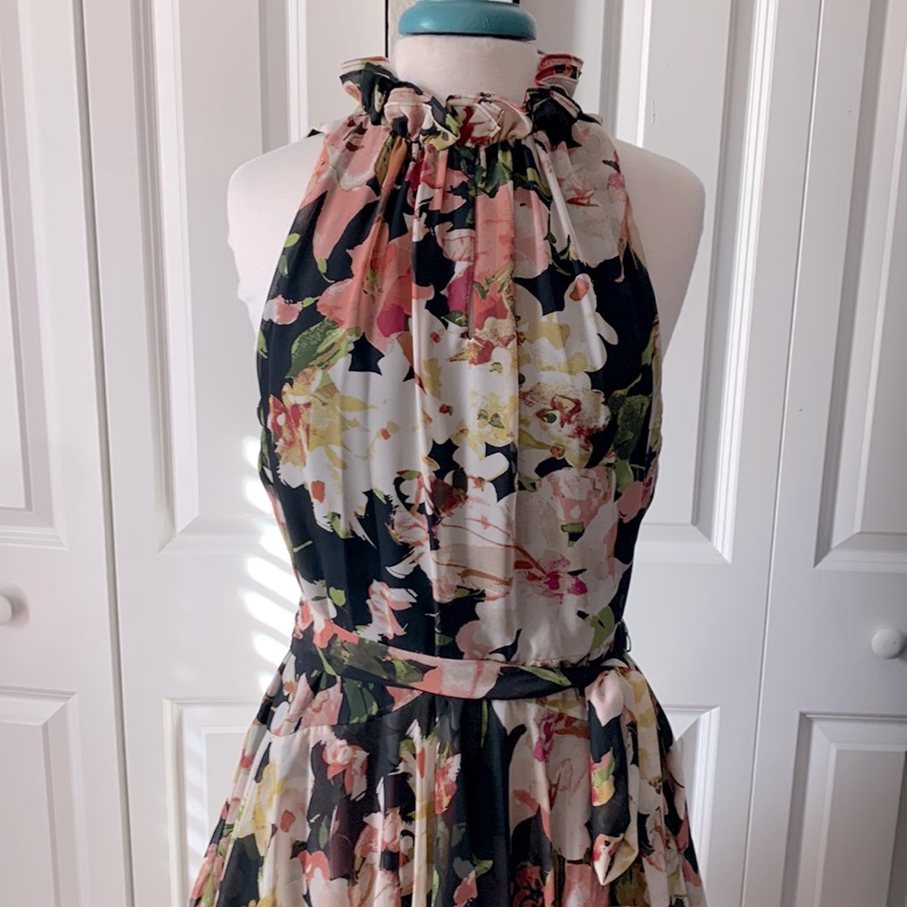 Beautiful long 3 tiered floral print dress